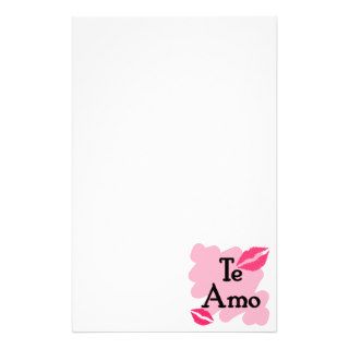 Te Amo   Spanish I love you Stationery