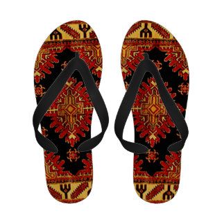 Ethnic Tribal Bohemian Ikat Asian Turkish Moroccan Flip Flops