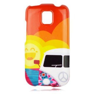 Talon Phone Case for LG P509 Optimus T   Hippie Love   T Mobile   1 Pack   Case   Retail Packaging   Orange, Yellow, and Pink Cell Phones & Accessories