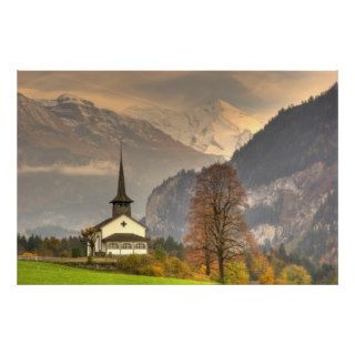 Kandergrund Switzerland Church Snowy Swiss Alps Posters