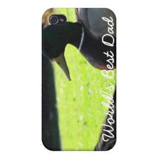 Mallards in the Grass; Happy Father's Day Cover For iPhone 4