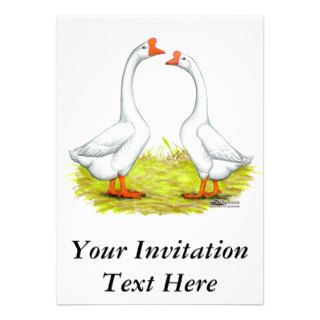 Geese  White Chinese Personalized Announcements