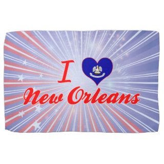 I Love New Orleans, Louisiana Hand Towels