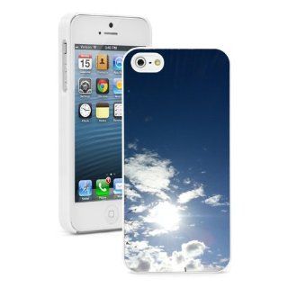 Apple iPhone 4 4S 4G White 4W678 Hard Back Case Cover Color Clouds Sun Blue Sky Cell Phones & Accessories