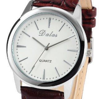 New Elegant Ladies Girl's Coffee Leather Fashion Quartz Sport Analog Wrist Watch Watches