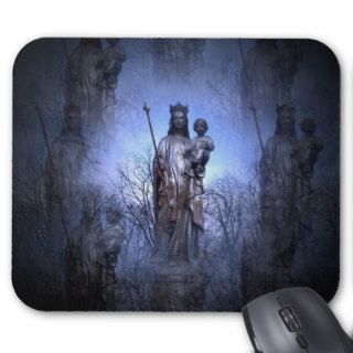 Blessed mother and baby Jesus in blue Mouse Pad