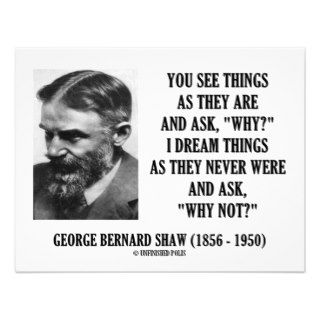 George B. Shaw Dream Things Never Were Why Not? Personalized Announcements