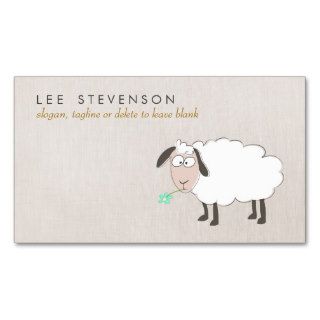 Cute Sheep Drawing Child's Business Card Templates