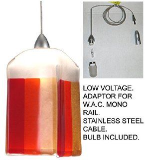 Meyda Lighting 19635 4"Sq Litesavers Draped Fused Glass Mini Pendant   Tools Home Improvement Lighting Ceiling Fans  
