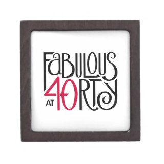 Fabulous 40 black red Premium Gift Box
