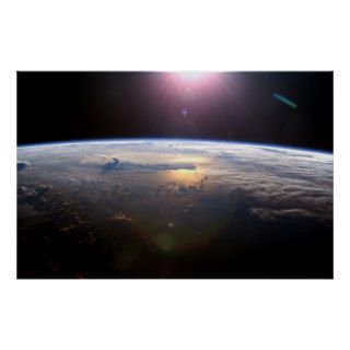 Earth the International Space Station Print