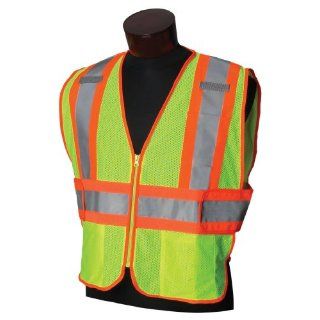 Jackson Safety ANSI Class 2 Two Tone Mesh Deluxe Style Polyester Safety Vest with Silver Over Orange