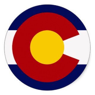 Colorado Flag Round Stickers