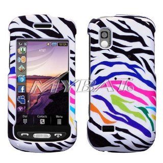 Two Piece Plastic Design Phone Cover Case Rainbow Zebra For Samsung Solstice A887 Cell Phones & Accessories