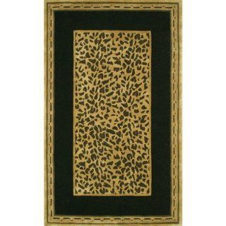 African Safari Gold/Black Cheetah Print Rug Rug Size Runner 2'6" x 8'   Area Rugs