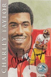 Signed Ron Mix Hof Card Charley Taylor Redskins Sports Collectibles