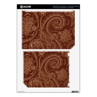 Old Fashioned Oriental Iranian Paisley Brown Beige Skins For Wii
