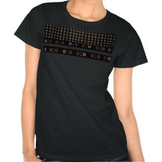Black And Gold Studs Pattern Tee Shirt