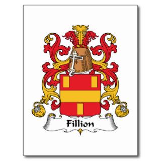 Fillion Family Crest Postcard