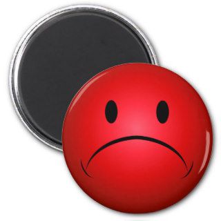 Red Frownie Face Magnet