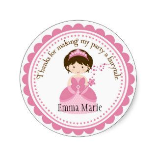 Pretty Princess Labels Round Stickers