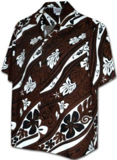 Pacific Legend Men's Hawaiian Print Aloha Shirt Button Down Shirts Clothing