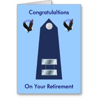 Air Force Captain Retirement Card