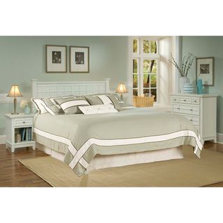 Arts &amp; Crafts White Queen/Full Headboard Night Stand and Chest Set Bedroom Sets