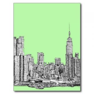 New York skyline drawing Postcards