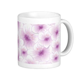 Spring Purple Cherry Blossom Flowers Mugs