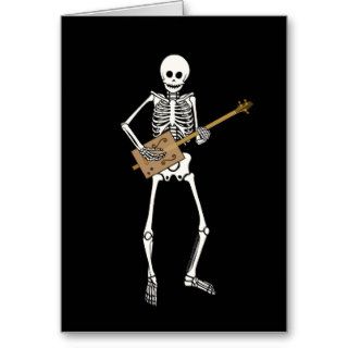 Cigar Box Guitar Skeleton Greeting Cards
