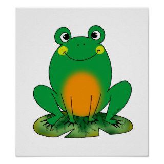 Green frog posters