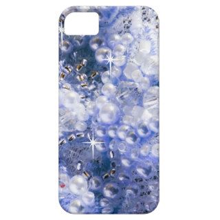 Blue Bling Diamond & Pearl Look iPhone 5 Covers