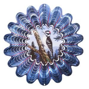 Iron Stop 10 in. Animated Downy Woodpecker Wind Spinner DA135 10