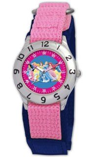 Disney Kids' D044S503 Princess Time Teacher Pink Velcro Watch Watches