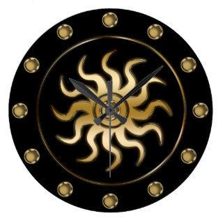 Sun Symbol Wall Clock