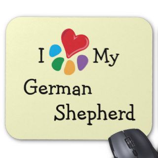 Animal Lover_I Heart My German Shepherd Mouse Mat