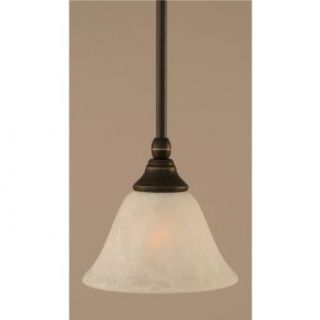 Mini Pendant w 7 in. White Marble Glass Shade   Ceiling Pendant Fixtures  