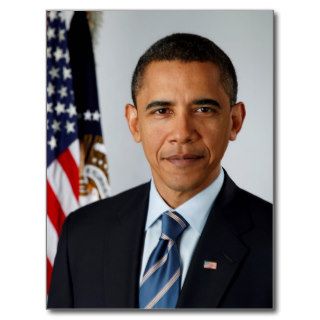 Official Portrait of president Barack Obama Postcard