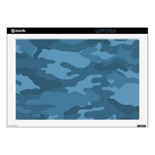 Camo Pattern in Military Blue Laptop Skins