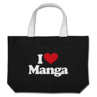 I Love Manga Canvas Bags