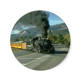 No. 481 crosses the highway north of Durango, Colo Round Stickers