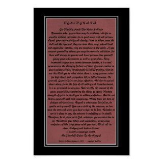 Double Matted Style DESIDERATA Poster MANY SIZES