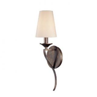 Capital Lighting 4331RT 523 Wall Sconce with Beige Fabric Shades, Rustic Finish    