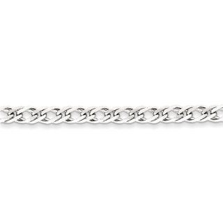 Sterling Silver 5.25mm Double 6 Side Diamond Cut Flat Link Chain Cyber Monday Special Jewelry Brothers Jewelry