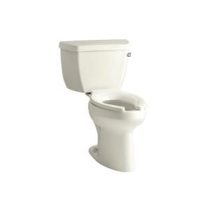KOHLER Highline Classic 2 Piece Pressure Lite Comfort Height Elongated Toilet in Biscuit K 3493 RA 96