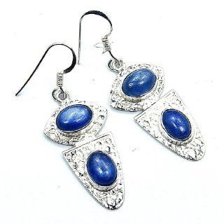 Rare Sterling Silver Kyanite Dangle Earrings Jewelry