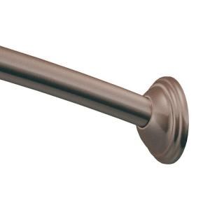 MOEN 5 ft. Stainless Steel Decorative Curved Shower Rod Set in Old World Bronze DN2155OWB