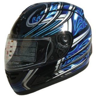 Adult Full Face Sports Motorcycle Helmet DOT (508) 169 Blue Sports & Outdoors