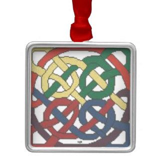 Colorful Celtic Knot Design Tie, Necklace etc Christmas Ornament